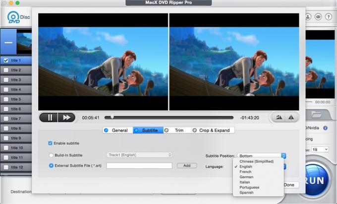 MacX DVD Ripper Pron avulla voit muokata DVD -sisältöä.