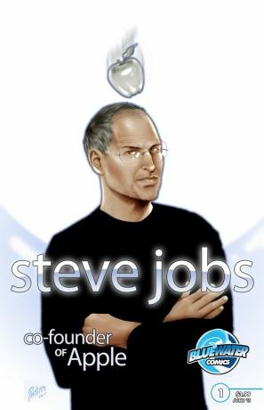 Kansi Steve Jobs: Applen perustaja, ilmestyy sarjakuvaliikkeissä elokuussa.
