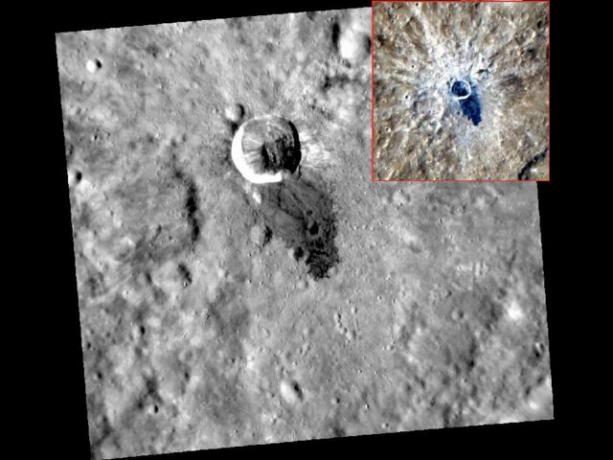 Waters -kraatteri on äskettäin nimetty blues -legendan " Muddy Waters" kunniaksi. Kuva: NASA/Johns Hopkins University Applied Physics Laboratory/Carnegie Institution of Washington