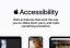 Apple, elden geçirilmiş web sayfasında yerleşik Erişilebilirlik özelliklerini vurgular