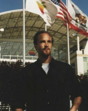 Bas Ording na svojem prvem dnevu v Appleu leta 1998
