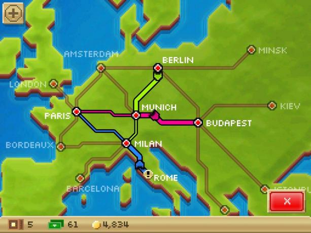 Mapa kapesních vlaků