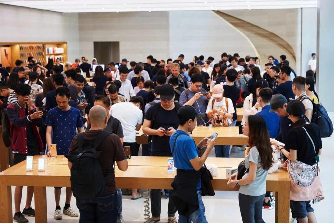 Apple rajongók Szingapúrban