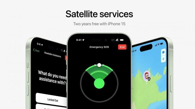 Satelitní služby pro iPhone 15