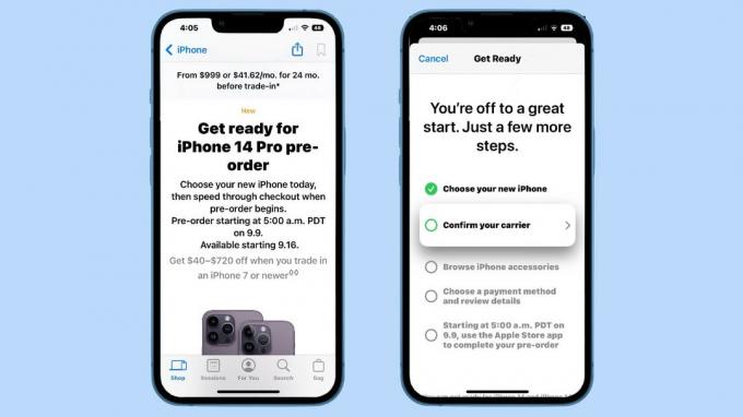 Använd Apple Store-appen för att vara redo att förbeställa en iPhone 14.