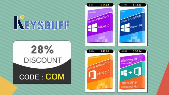 Το Keysbuff προσφέρει έκπτωση 28% στις χαμηλές τιμές του με τον κωδικό αγοράς COM.