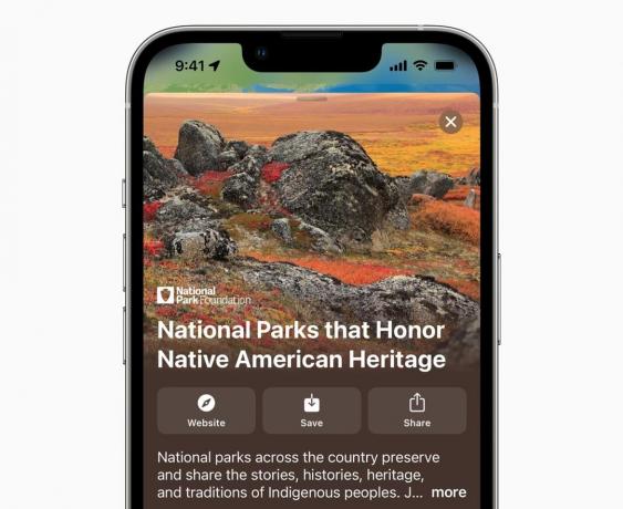 ב-Apple Maps, משתמשים יכולים לגלות עוד על פארקים לאומיים שחוגגים את ההיסטוריה והמורשת של הילידים עם מדריך אוצרת.