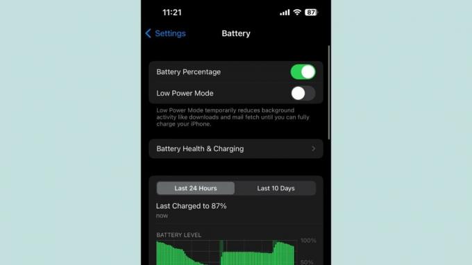 iOS 16.1 beta 2 променя иконата на лентата за състоянието на батерията.