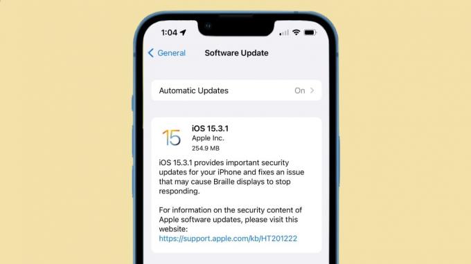 iOS 15.3.1 zapira tvegano varnostno luknjo in odpravlja napako na Braillovi pisavi