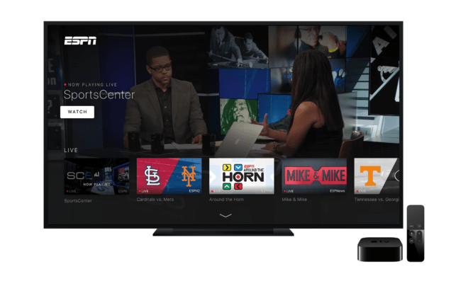 Получите в свои руки новое приложение ESPN для Apple TV прямо сейчас.