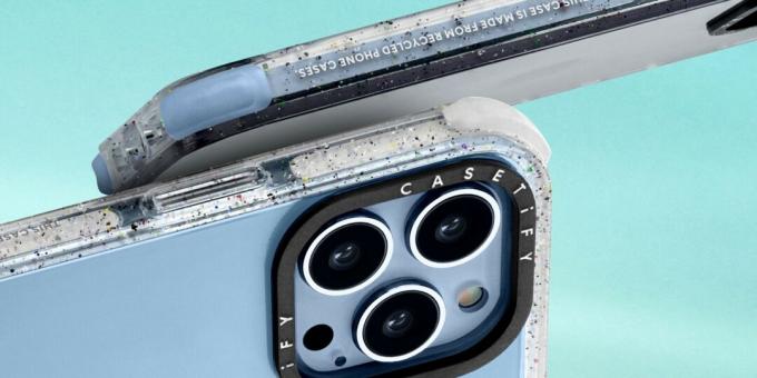 „Casetify“ siūlo „iPhone“ dėklus, pagamintus iš perdirbtų ir perdirbtų medžiagų.