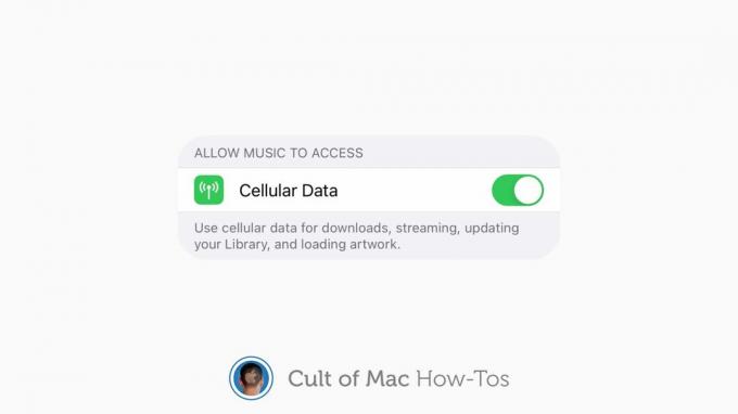 Aktifkan Apple Music melalui seluler