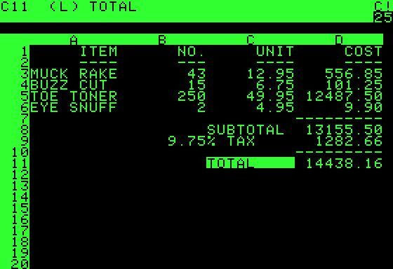VisiCalc ، الأول في العالم
