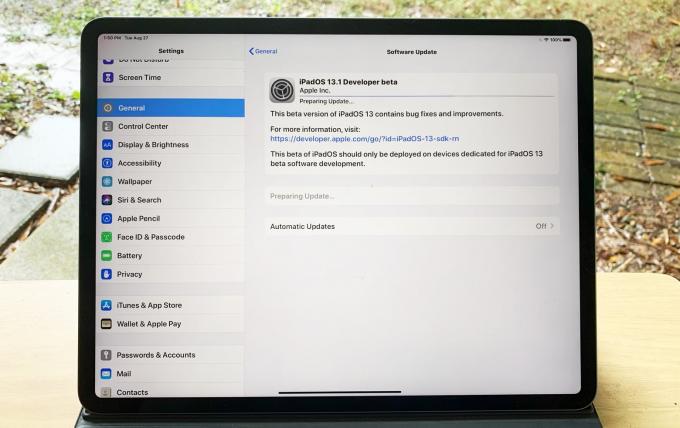 iOS 13.1 beta 1 προγραμματιστή