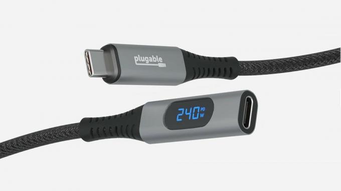 Kullanışlı USB-C uzatma kablosunda yerleşik güç ölçer bulunur