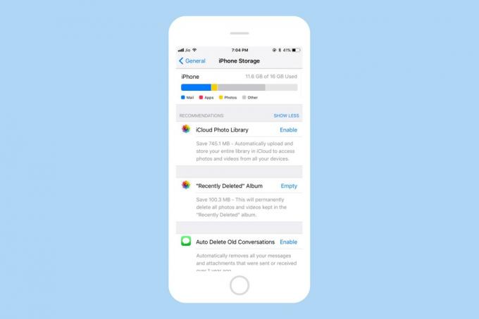 recommandations stockage iOS 11