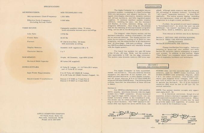 Una pagina della documentazione originale di Apple-1.