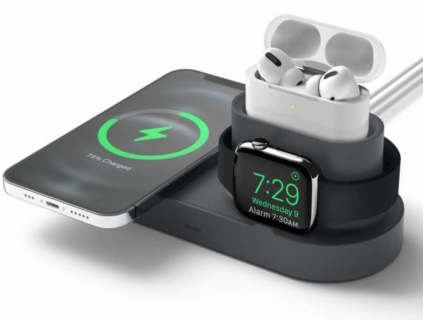 Elago MS MagSafe 충전 허브 트리오 1: iPhone, AirPod 및 Apple Watch를 충전할 수 있는 편리한 장소.