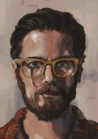 „Autoportrét ve žlutých brýlích“ @Roz Hall
