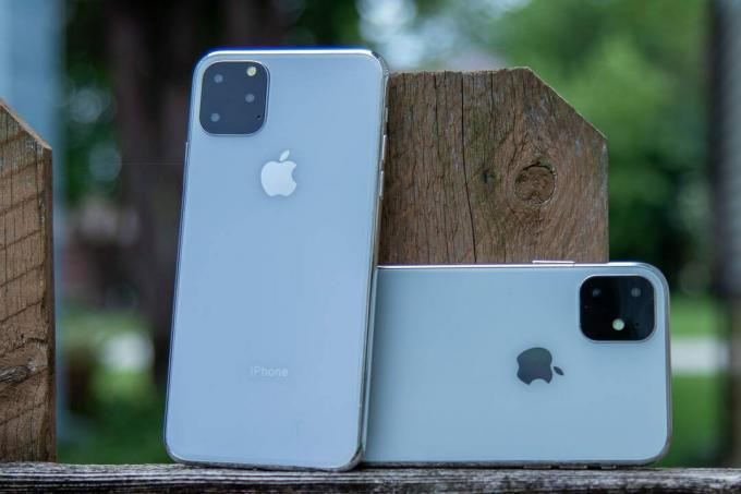 iPhone 11 R un 11 Max uz žoga staba