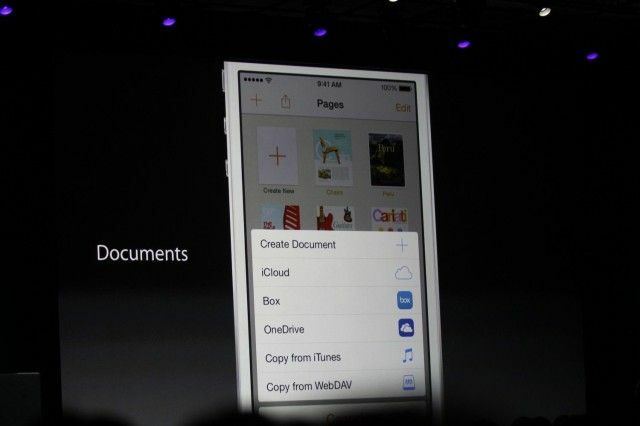 A Apple anunciou a capacidade de aplicativos de terceiros compartilharem arquivos na WWDC em junho. Foto: Roberto Baldwin / The Next Web