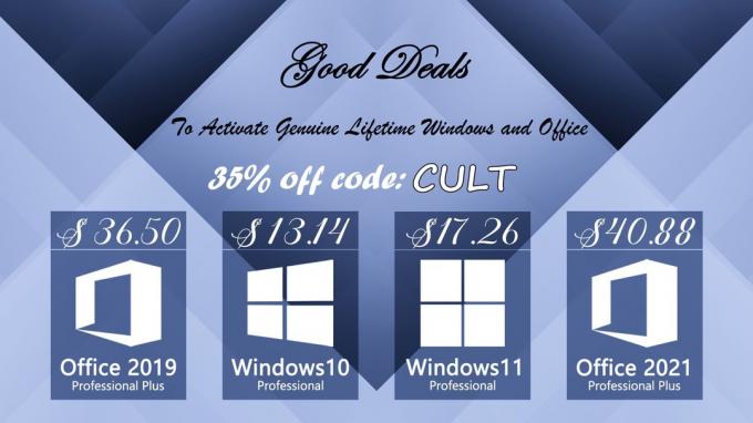 आप अभी भी CDKeylord.com पर Microsoft सॉफ़्टवेयर सक्रियण कुंजियों से 35% छूट प्राप्त कर सकते हैं!