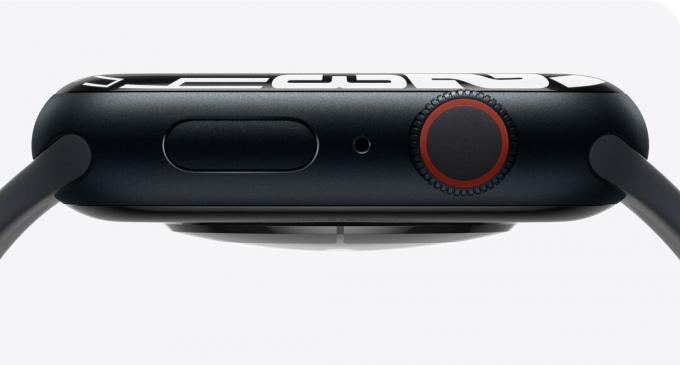 Apple Watch Series 7 -valitukset: Contour-kellotaulun numerot näyttävät liukuvan pois näytön reunasta.
