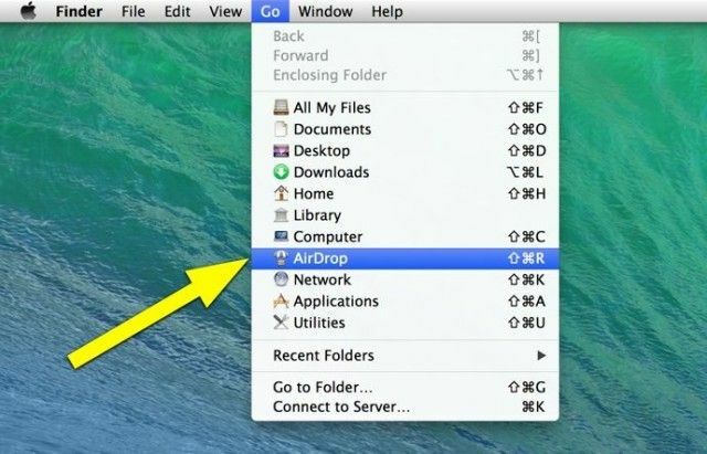 AirDrop pēc noklusējuma ir iespējots operētājsistēmā OS X Mavericks un jaunākās versijās. Ekrānuzņēmums: Robs LeFebvre/Mac kults