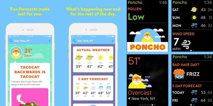 Le app poncho-weathercat della settimana