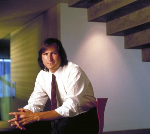 Steve Jobs Fortune'i foto: Steve Jobs tundub siin rahulik ja lahe. Mõni minut varem polnud ta veel olnud.