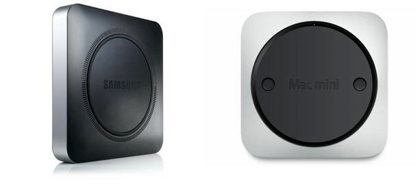 Новият Chromebox на Samsung (вляво) изглежда ужасно познат, нали?