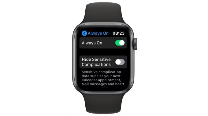 Apple Watch Series 5 vă permite să vă personalizați afișajul permanent.