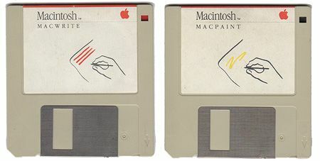„MacWrite“ ir „MacPaint“ diskai