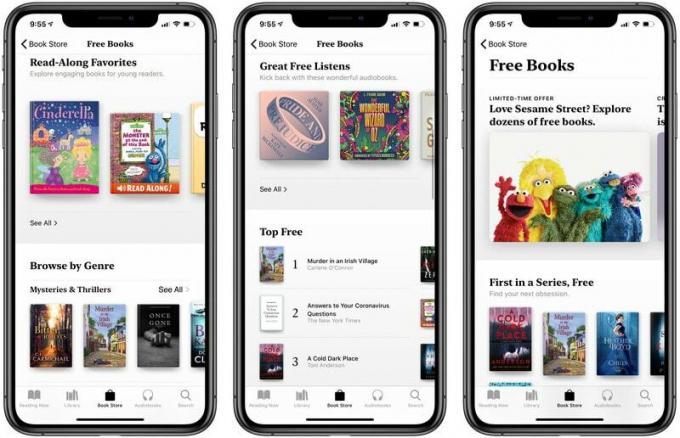 Knihy Apple nabízející bezplatné romány a audioknihy, které vás přenesou do izolace