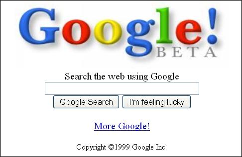 Nakon lansiranja Googlea, početna stranica tvrtke promijenila se iznenađujuće malo.