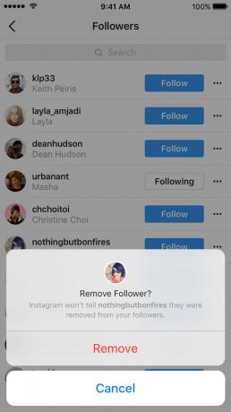 Instagram menghapus pengikut
