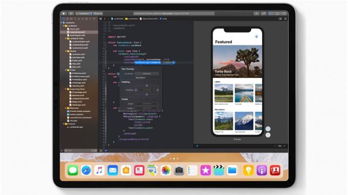 Možnost Xcode za iPad: Takole, razen z uporabniškim vmesnikom, primernim za zaslon na dotik.
