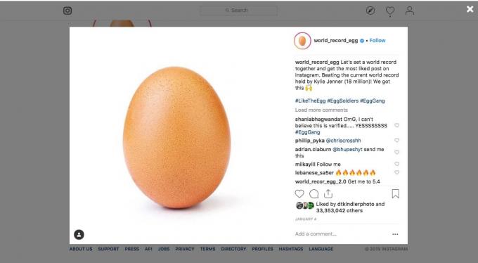 Instagramの卵