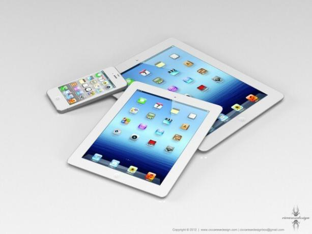Как может выглядеть iPad mini в сравнении со своими собратьями.