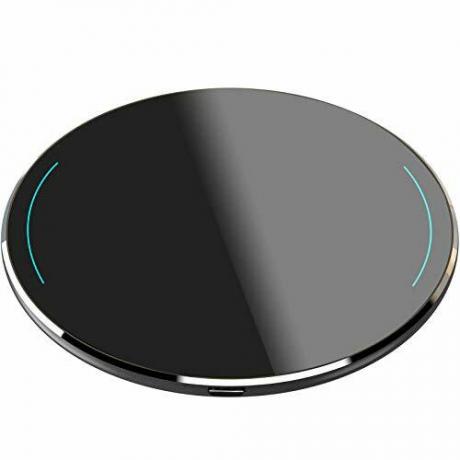 TOZO W1 Wireless Charger, 10W Qi-Certified Fast Charging Pad with Aviation Aluminum Computer Numerical Control Technology Compatible with iPhone 14 13 12 Series, Samsung Galaxy Series (NO AC Adapter)