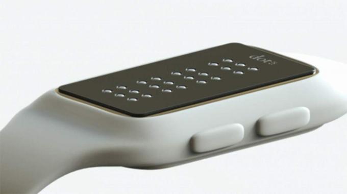 Ceasul inteligent Dot are o față braille în schimbare pentru a ajuta utilizatorii cu deficiențe de vedere să primească informații digitale.