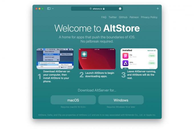Вземете емулатори, история на клипборда и други забранени приложения на вашия iPhone без джейлбрейк: Изтеглете AltStore от altstore.io.