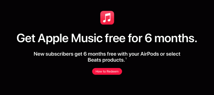 Apple Music AirPods-ის აქცია