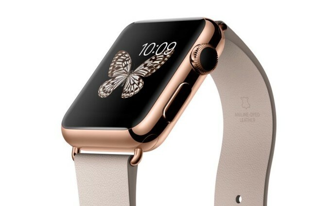 מהדורת Apple Watch בגודל 38 מ" מ מוזהב. צילום: אפל