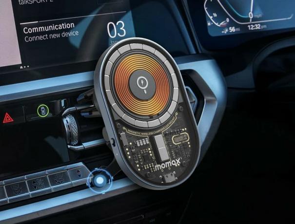 Momax Magnetic Wireless Car Charger を使用すると、ワイヤレス充電をスイッチでオンまたはオフにできます。