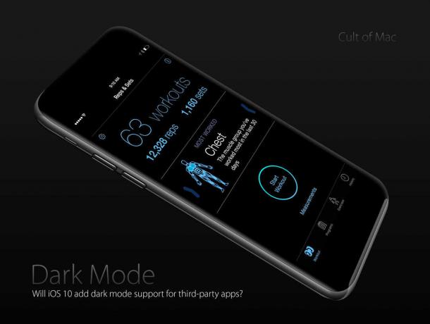 Der neue Dunkelmodus von iOS 10 auf einem OLED-Display könnte dazu führen, dass der Bildschirm nahtlos mit der Blende verschmilzt