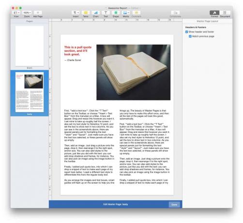 Pages4.0でマスターページテンプレートを使用する。