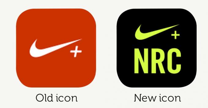 Nike+ Running εικονίδια, παλιά και νέα