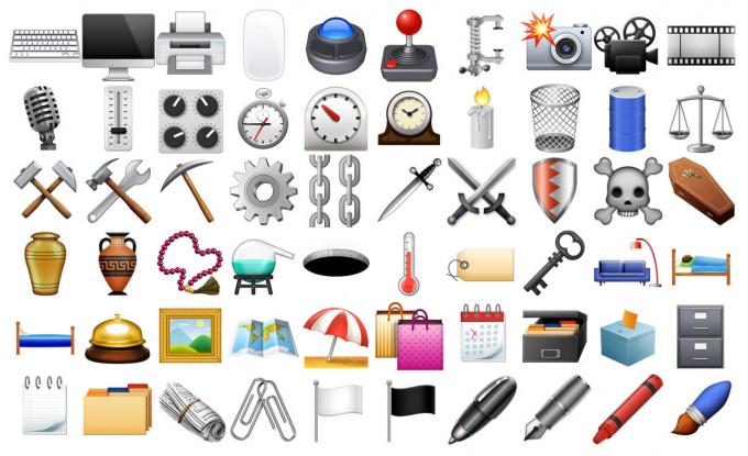 Emotikony obiektów iOS 9.1