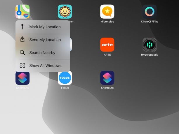 앱의 아이콘에서 직접 앱의 창에 액세스할 수 있습니다.